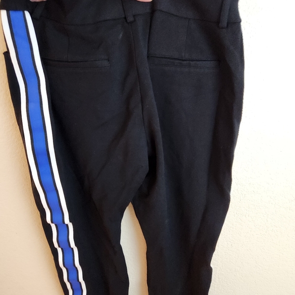Express Mid Rise Side Blue Stripe Skinny Pants 6R - Picture 8 of 10